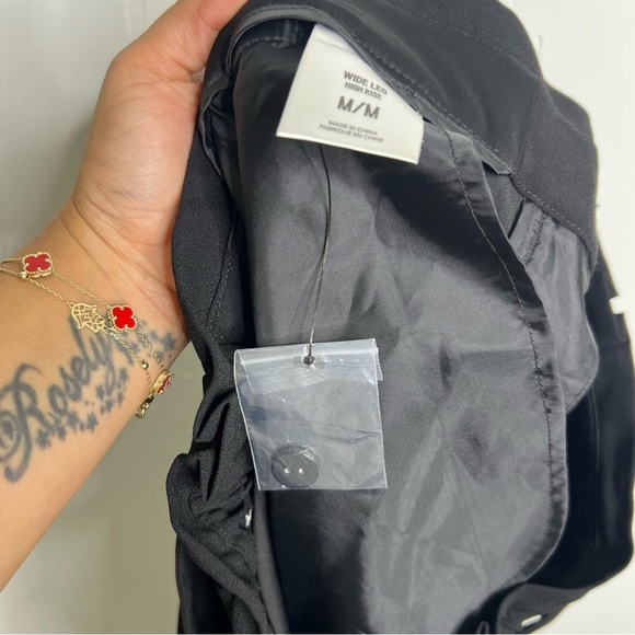 High Waisted Belted Paperbag Wide Leg Pant NWOT - Picture 5 of 7